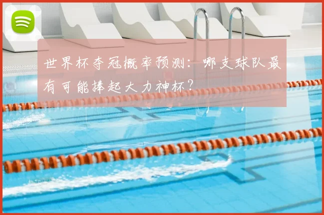 世界杯夺冠概率预测:哪支球队最有可能捧起大力神杯?